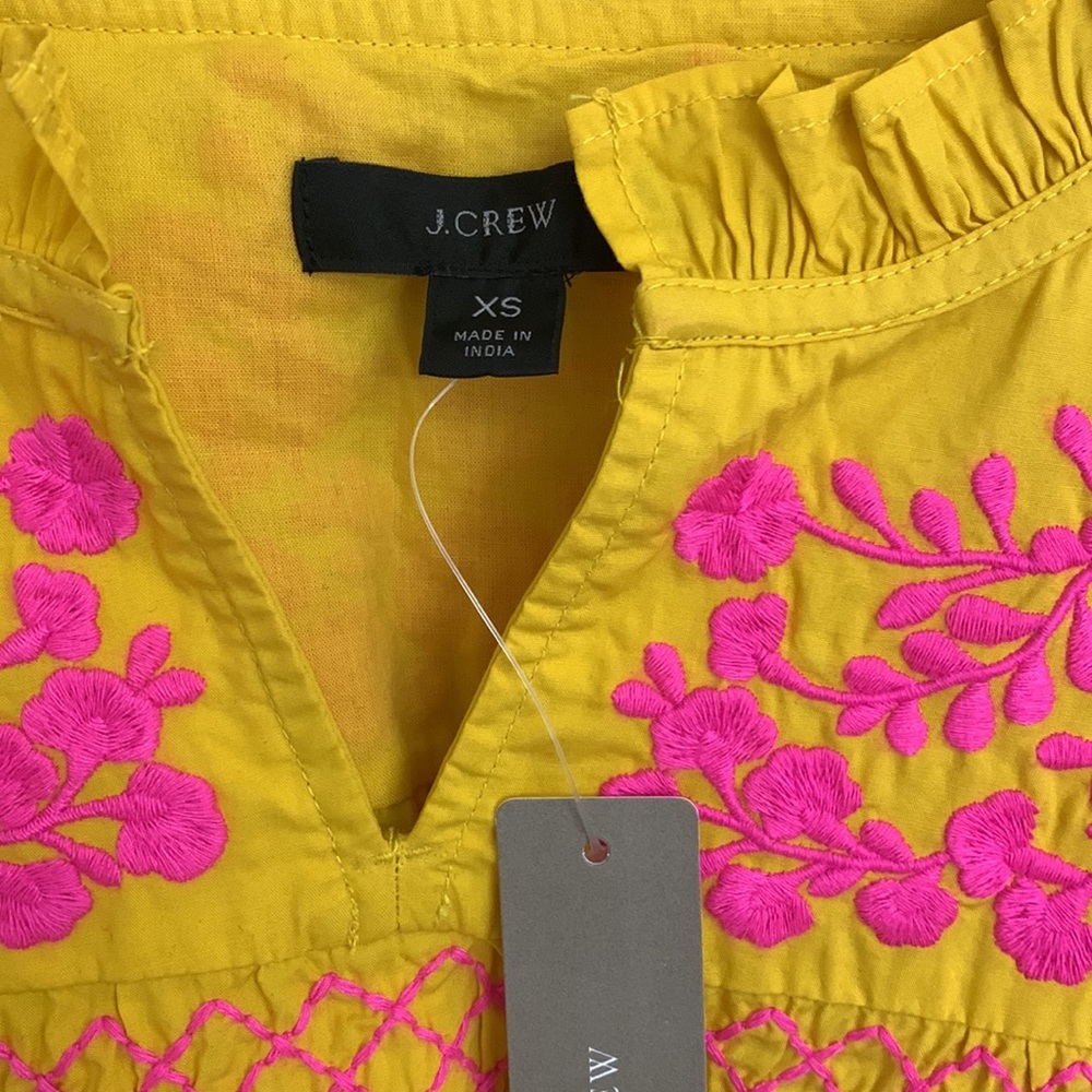 NWT! J.Crew Floral Top Sz XS - Picture 3 of 6